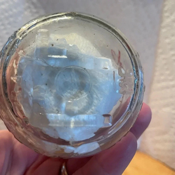 Fillmore farms, Inc  milk glass 5 1/2 tall          some scratches  on it - Picture 5 of 5